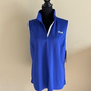 NWT FILA SPORT Fitted women’s golf top. Sleeveless pullover.  Size XL.